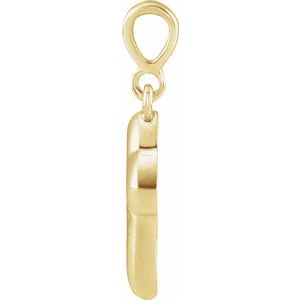 14K Yellow Gold Petite Open Cross Pendant