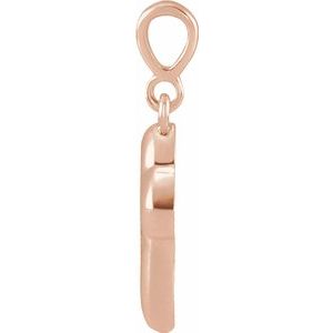14K Rose Gold Petite Open Cross Pendant