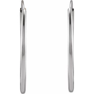 Sterling Silver 20 mm Tube Hoop Earrings