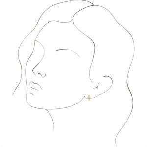 14K Yellow Gold 1/8 CTW Natural Diamond Huggie Hoop Earrings