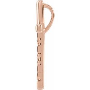 14K Rose Gold Blessed Cross Pendant