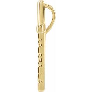 14K Yellow Gold Blessed Cross Pendant