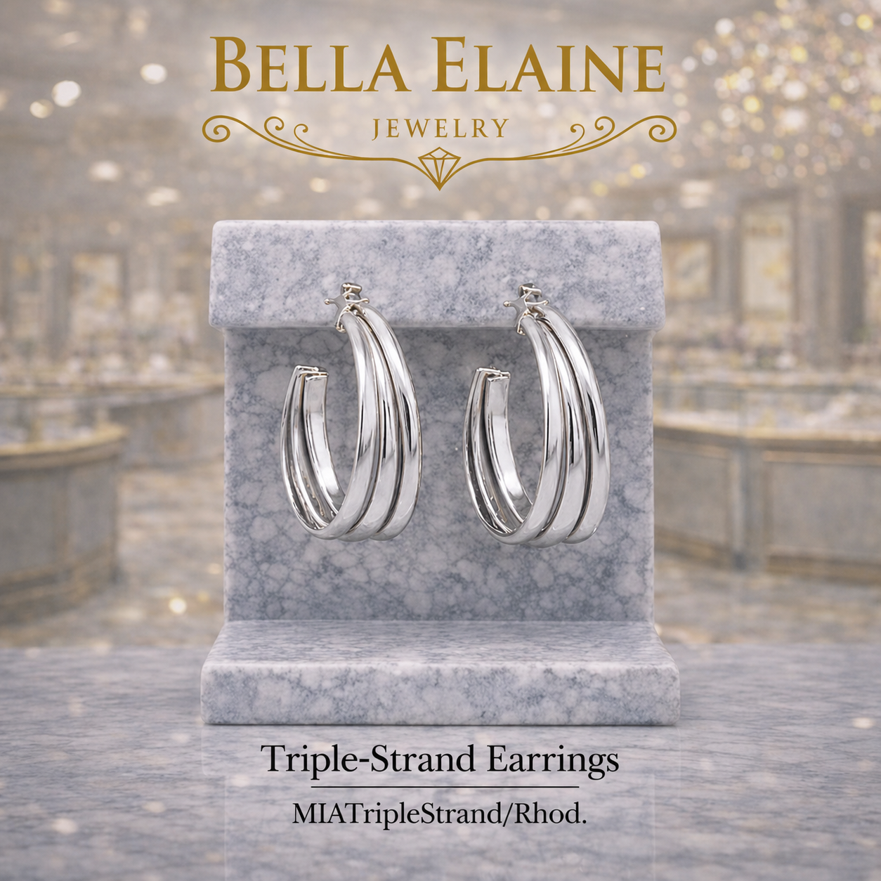 Triple Strand Earrings