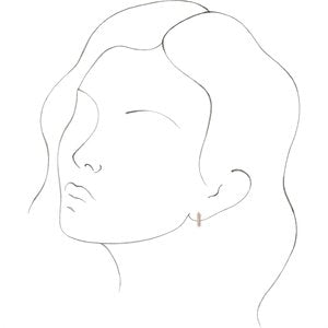 14K Rose Gold Chain Link 10.2 mm Hoop Earrings