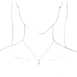 Platinum .03 CTW Natural Diamond Petite Vintage-Inspired 16-18" Cross Necklace