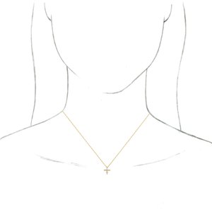 Platinum 1/6 CTW Natural Diamond Cross Pendant