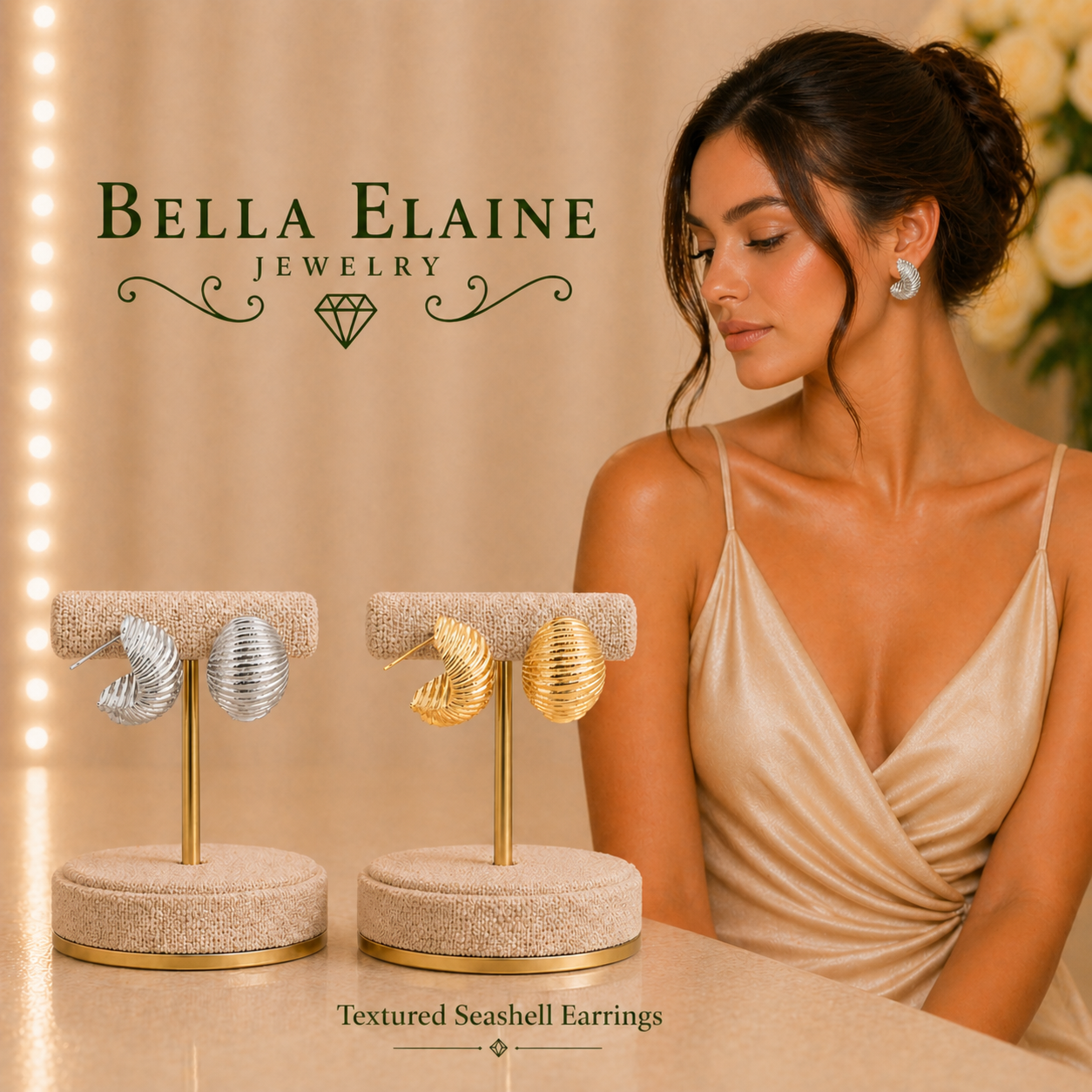 Textured Seashell Earrings