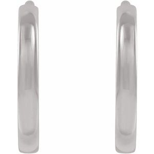 Platinum Hinged 10 mm Hoop Earrings