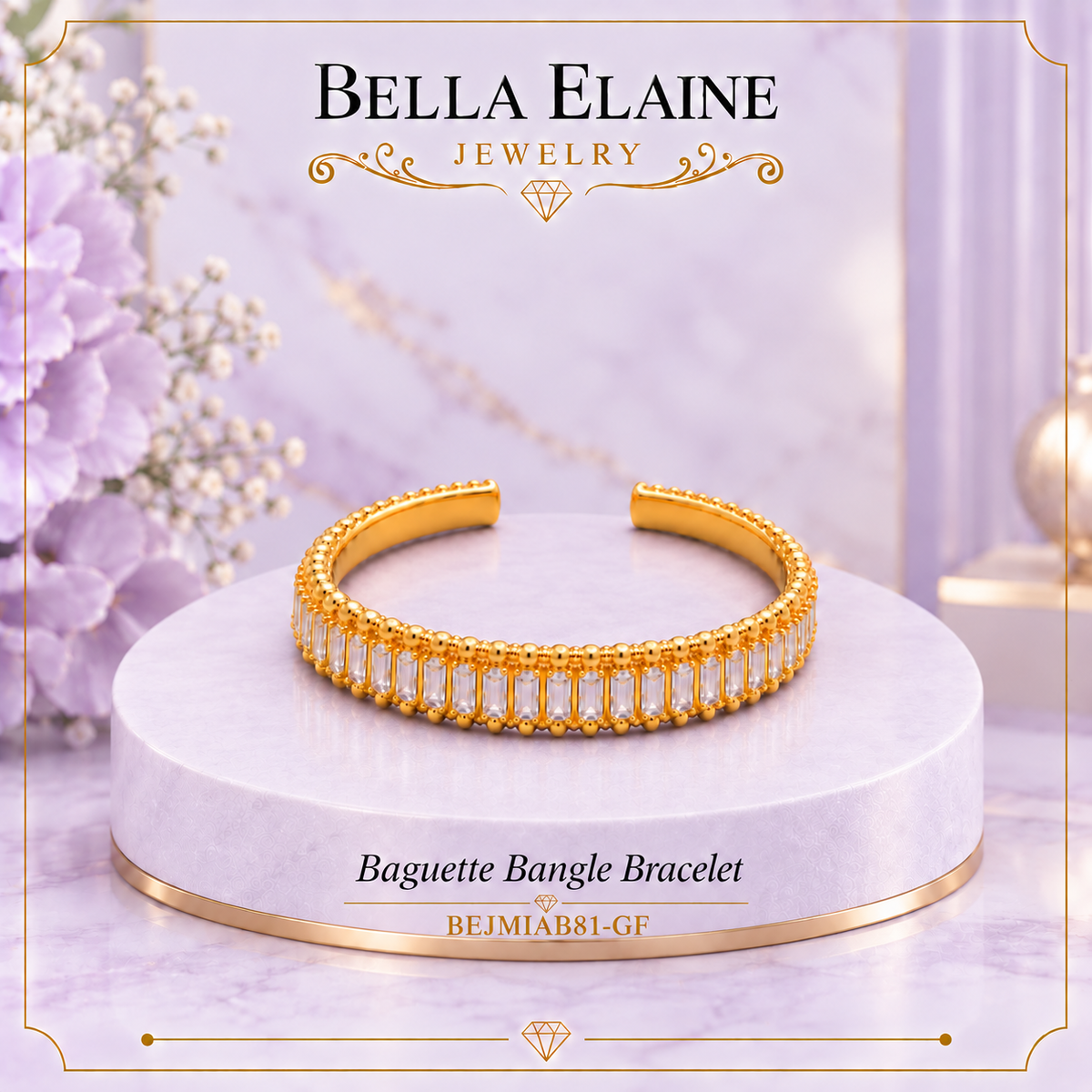 Baguette Bangle Bracelet