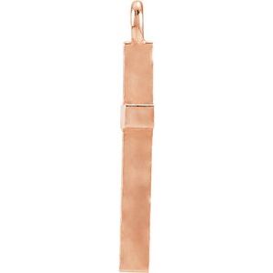 14K Rose Gold Posh MommyÂ® Cross Dangle