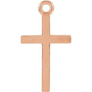 14K Rose Gold Posh MommyÂ® Cross Dangle