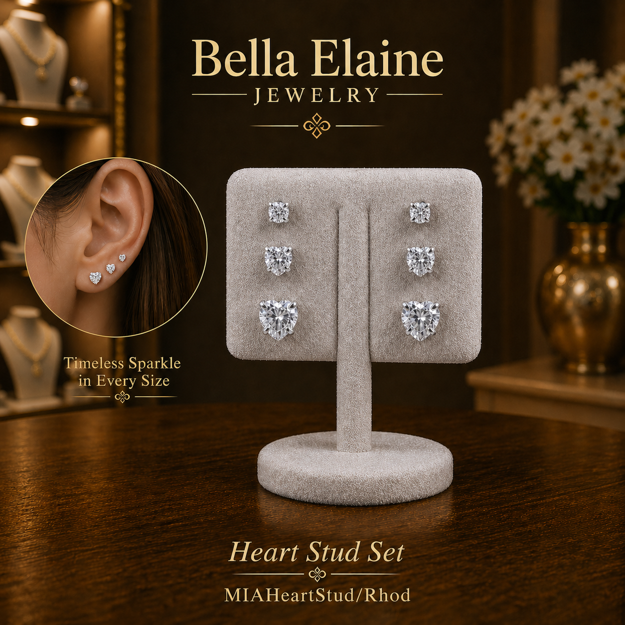 Heart Stud Earrings