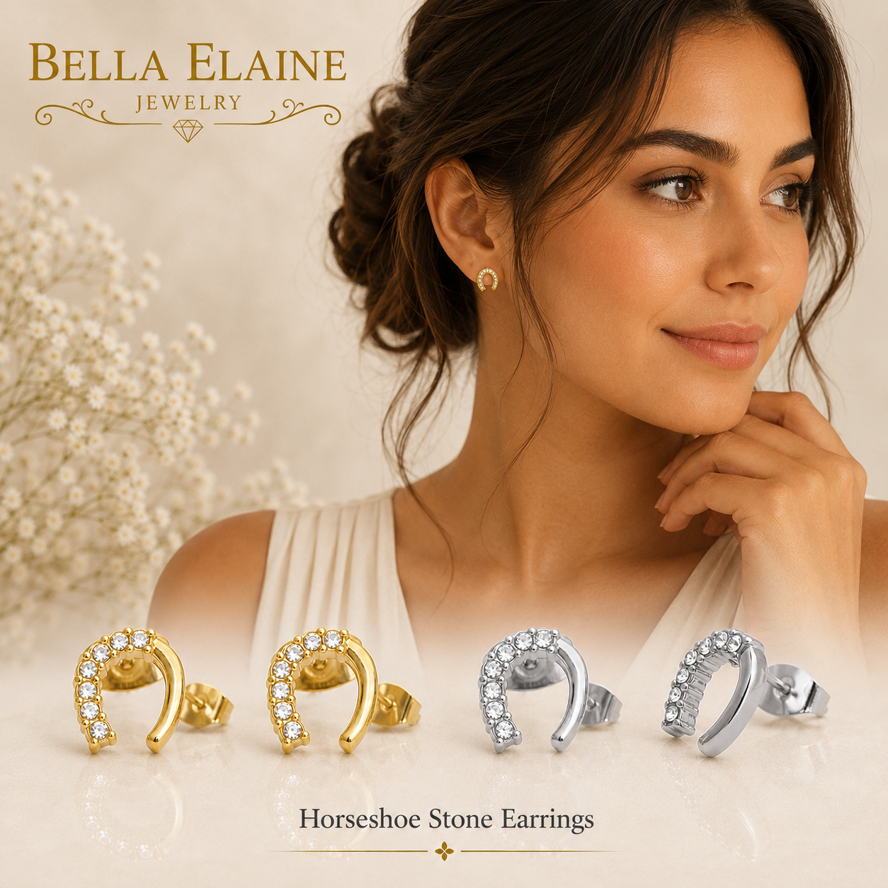 Horseshoe Stone Earrings