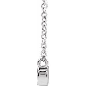 Platinum Petite Mom Script 16" Necklace