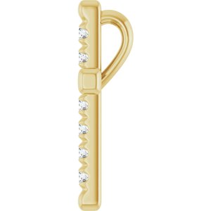 14K Yellow Gold 1/5 CTW Natural Diamond French-Set Cross Pendant