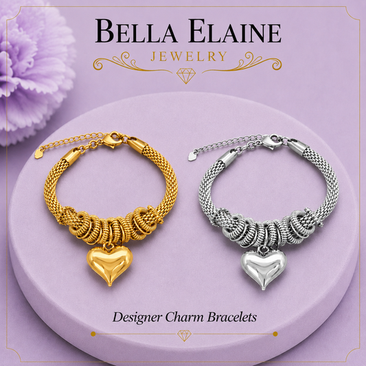 Designer Charm Bracelet in 18K Gold Filled – Bella Elaine Jewelry