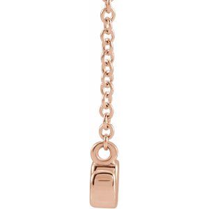 14K Rose Gold Petite Mom Script 16" Necklace