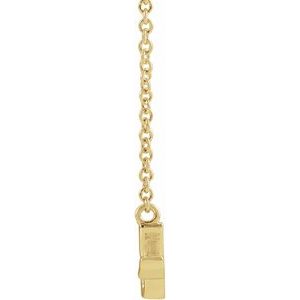 14K Yellow Gold Petite Mommy Script 16" Necklace