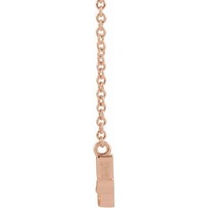 14K Rose Gold Petite Mommy Script 16" Necklace