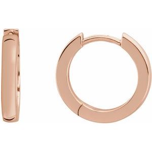 14K Rose Gold Hinged 20 mm Hoop Earrings