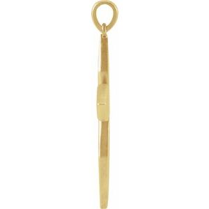 14K Yellow Gold .08 CTW Natural Diamond Cross Pendant