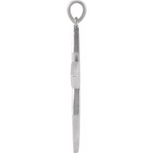 Platinum .08 CTW Natural Diamond Cross Pendant