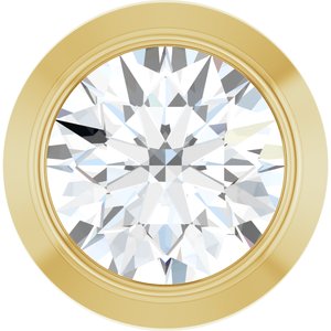 14K Yellow Gold 1/10 CT Lab-Grown Diamond Slide Pendant