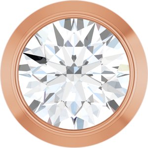 14K Rose Gold 1/6 CT Lab-Grown Diamond Slide Pendant