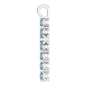 Platinum Natural Alexandrite Cross Pendant