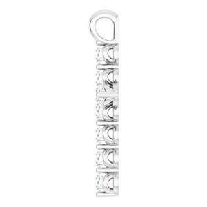 Sterling Silver Natural White Sapphire Cross Pendant