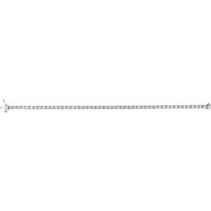 14K White Gold 4 CTW Natural Diamond Line 7 1/4" Bracelet