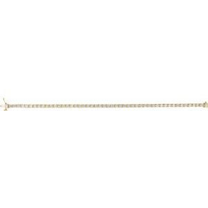 14K Yellow Gold 5 CTW Natural Diamond Line 7 1/4" Bracelet