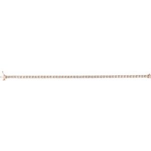 14K Rose Gold 4 CTW Lab-Grown Diamond Line 7 1/4" Bracelet
