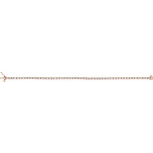 14K Rose Gold 3 CTW Natural Diamond Line 7 1/4" Bracelet