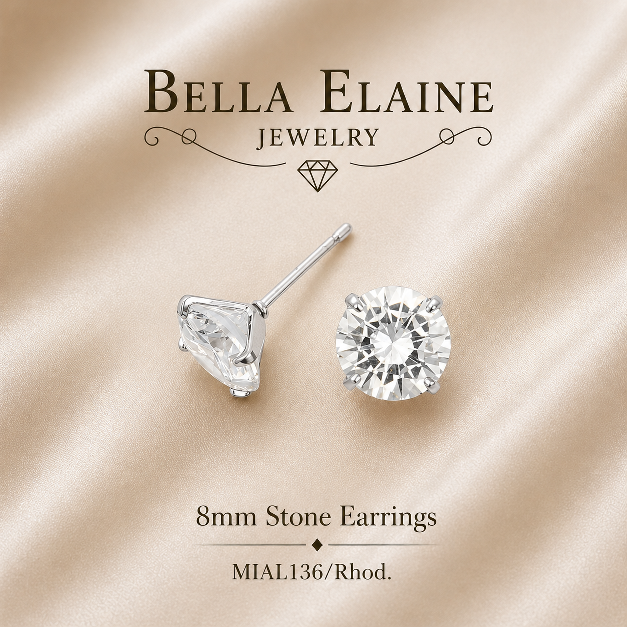 8mm Stone Earrings