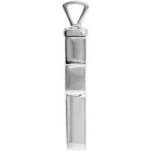 10K White Gold 26x16.5 mm Cross Ash Holder Pendant