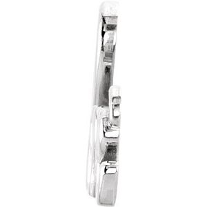 14K White Gold Love Necklace Center