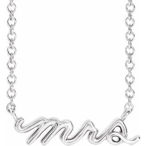 Platinum Mrs 18" Necklace