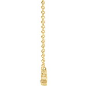 14K Yellow Gold Mrs 18" Necklace