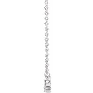 14K White Gold Mrs 16" Necklace
