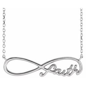 Platinum Infinity-Inspired Faith 16" Necklace