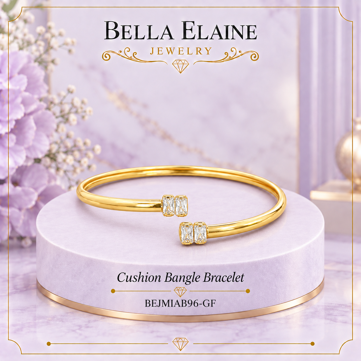 Cushion Bangle Bracelet