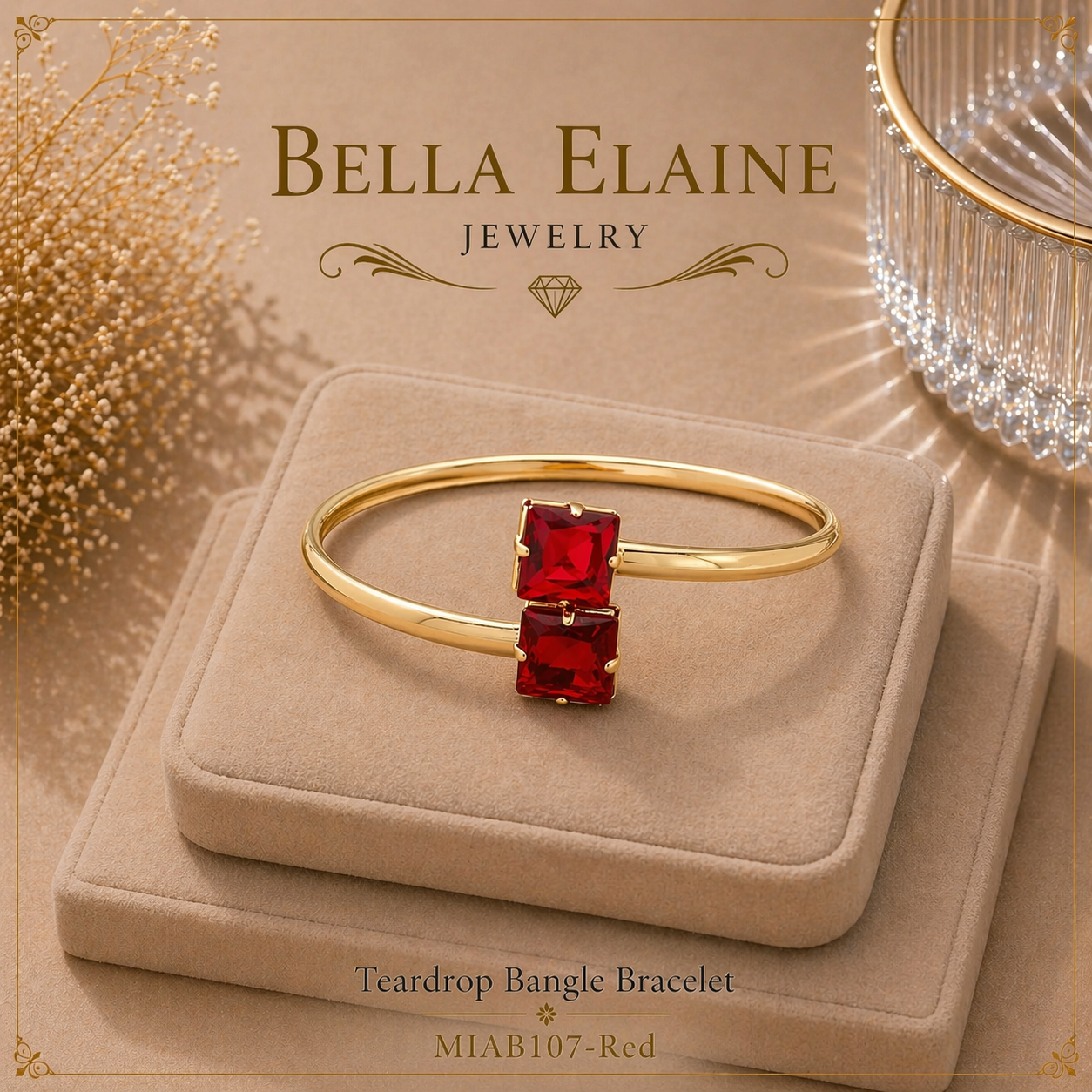 Teardrop Bangle Bracelet
