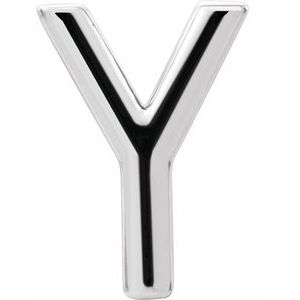 Sterling Silver Single Initial Y Earring