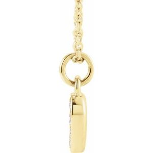 14K Yellow Gold Petite PavÃ©Â®.04 CTW Natural Diamond Numeral 9 16-18" Necklace