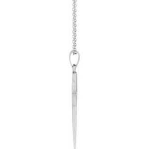 Platinum Cross 18" Necklace
