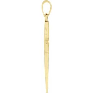 18K Yellow Gold Cross Pendant
