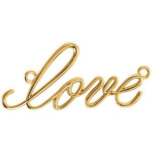 Sterling Silver Love Necklace Center