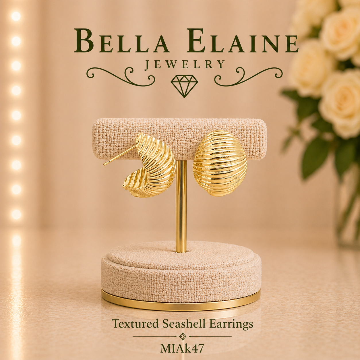 Textured Seashell Earrings