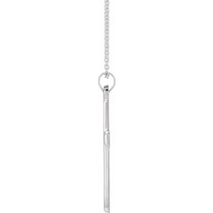 Platinum Cross 18" Necklace